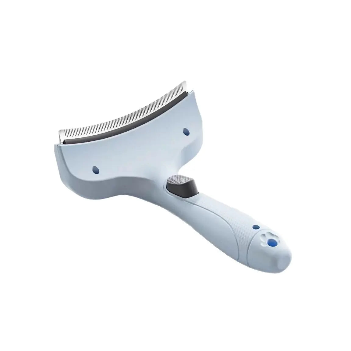 Professional Pet Deshedding Brush for Cats and Dogs | Self-Cleaning Undercoat Remover with Safe Curved Blade, Reduces Shedding by 90%, Ergonomic Anti-Slip Grip