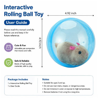 USB Rechargeable Automatic Rolling Ball Cat Toy for Hands-Free Indoor Entertainment
