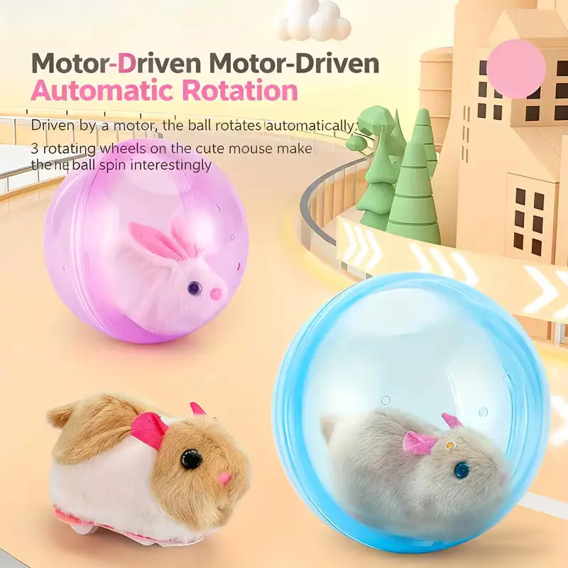 USB Rechargeable Automatic Rolling Ball Cat Toy for Hands-Free Indoor Entertainment