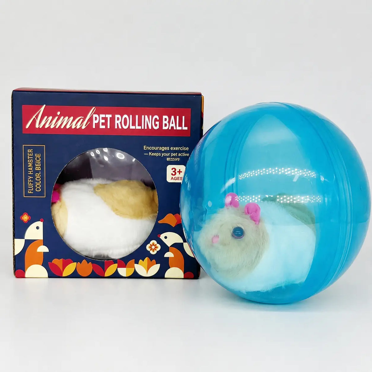 USB Rechargeable Automatic Rolling Ball Cat Toy for Hands-Free Indoor Entertainment